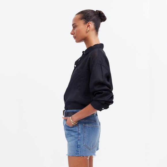 Madewell Relaxed Denim Shorts Raw Hem Edition NEW - Picture 3 of 9